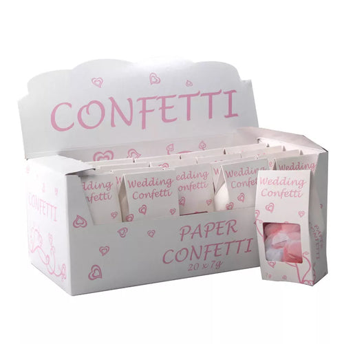 PINK &  WHITE   Biodegradable Wedding Throwing Confetti  3  packs