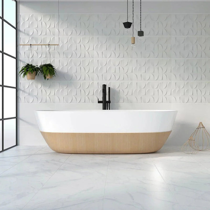 Flavelo White Porcelain Tile 60 x 60cm