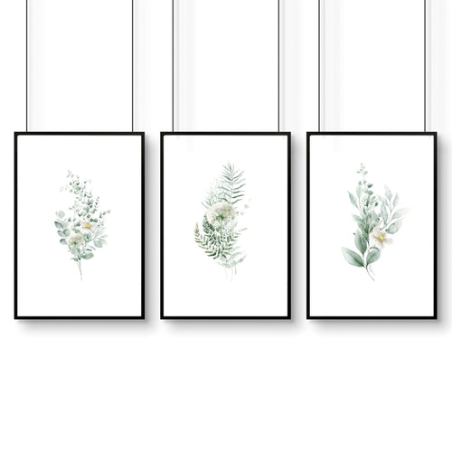 Floral Artwork Prints | Set of 3 wall art prints