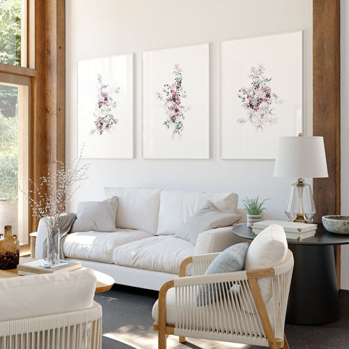 Floral Artwork | Set of 3 wall art prints