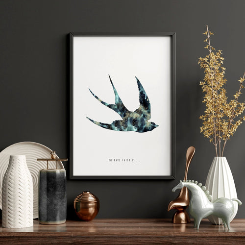 Hallway art | Set of 2 Flying birds wall art prints
