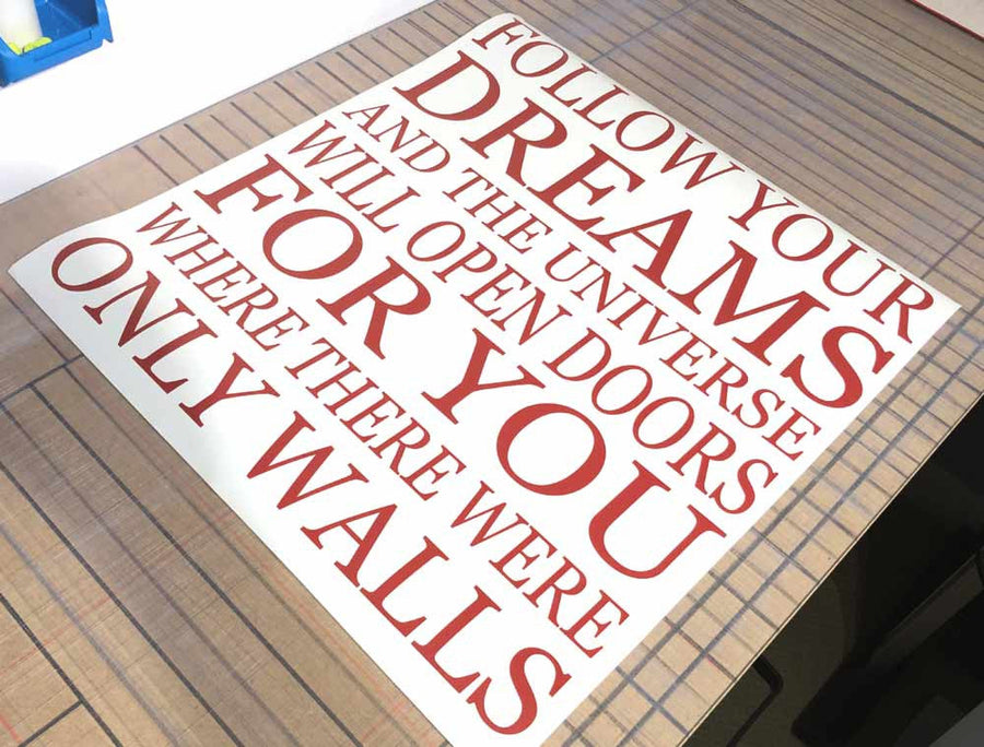 Inspirational Follow Your Dreams Wall Sticker