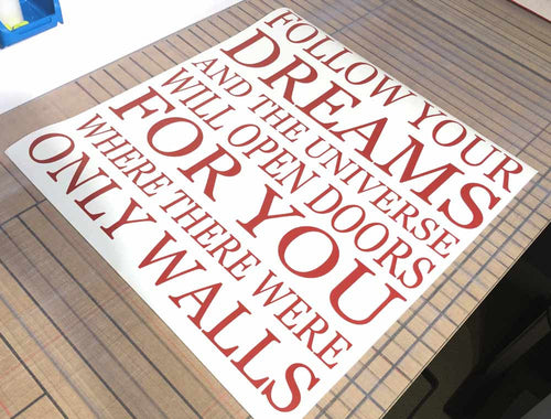 Inspirational Follow Your Dreams Wall Sticker