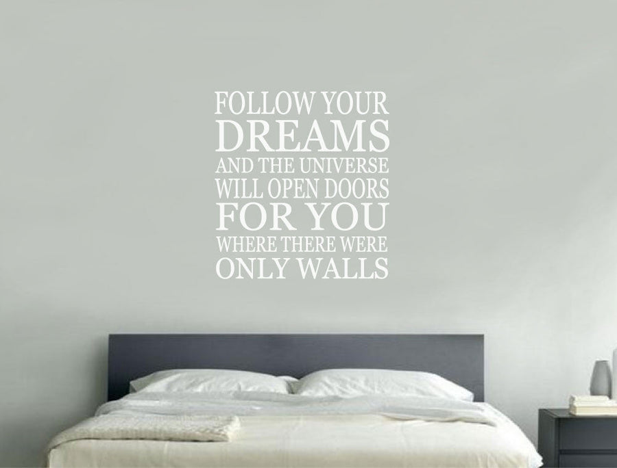 Inspirational Follow Your Dreams Wall Sticker