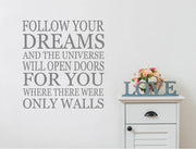 Inspirational Follow Your Dreams Wall Sticker
