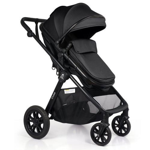 For Your Little One Cruise 3 In 1 Travel System With Car Seat - Eclipse Black (Free Cupholder / Seat Liner Included!)