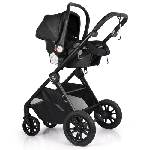 For Your Little One Cruise 3 In 1 Travel System With Car Seat - Eclipse Black (Free Cupholder / Seat Liner Included!)