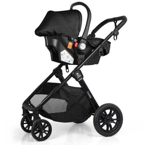 For Your Little One Cruise 3 In 1 Travel System With Car Seat - Eclipse Black (Free Cupholder / Seat Liner Included!)