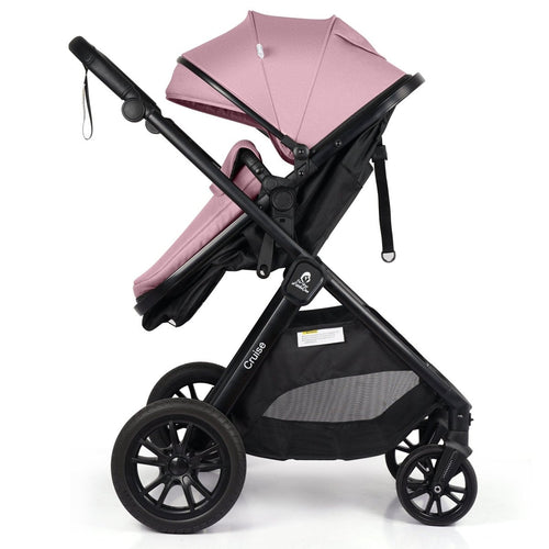 For Your Little One Cruise 3 In 1 Travel System With Car Seat - Blush Rose (Free Cupholder And Seat Liner Included!)