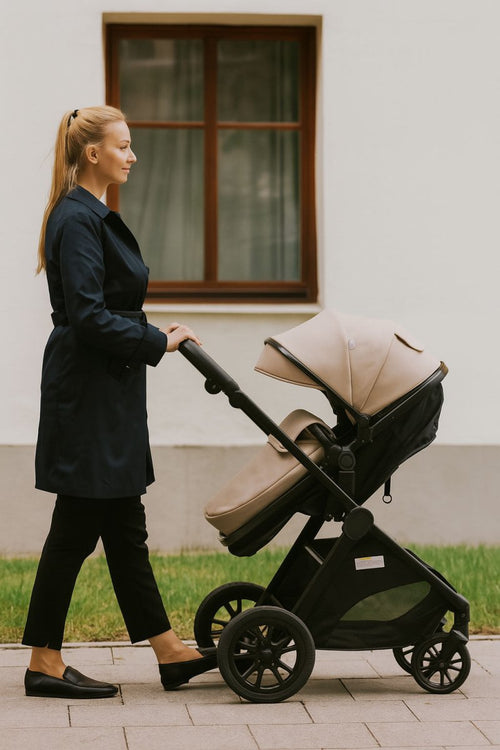 For Your Little One Cruise 3 In 1 Travel System With Car Seat - Dune Beige (Free Cupholder And Seat Liner Included!)