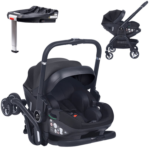 For Your Little One Qubi Infant Car Seat Stroller & Base - Eclipse Black