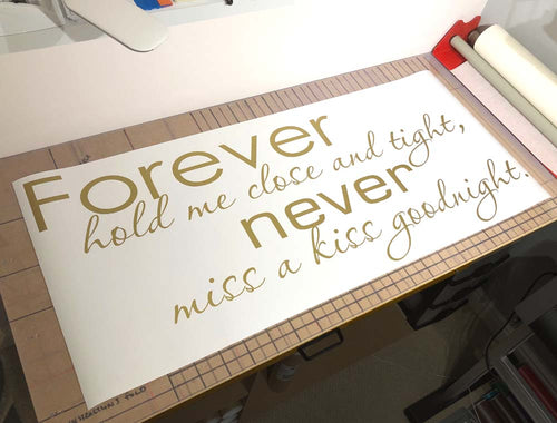 Forever Hold Me Close Wall Sticker – Romantic Bedroom Quote Decor