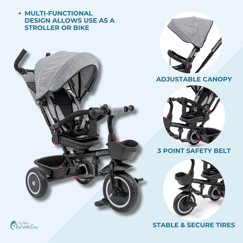 Foryourlittleone 6 in 1 Trike V3 - Blue (9 months - 5 years)