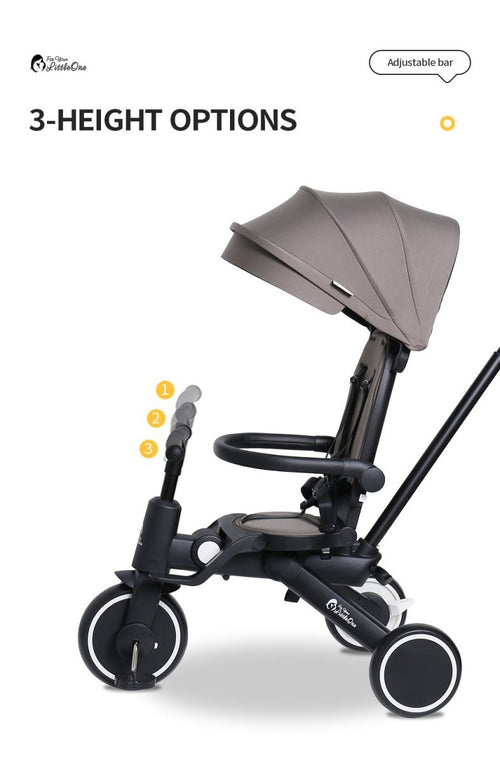 Foryourlittleone Xplor 6 in 1 Foldable Trike - Grey Olive (10m-4y)