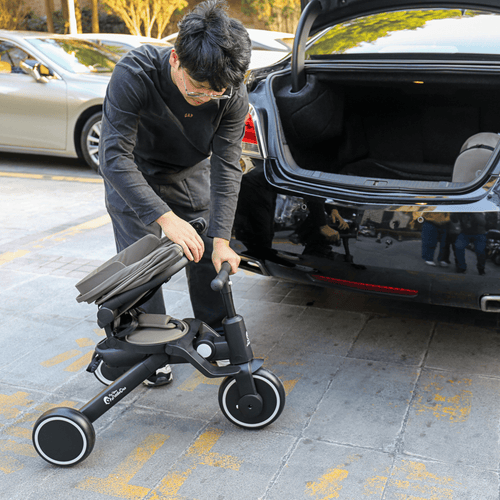 Foryourlittleone Xplor 6 in 1 Foldable Trike - Pastel Pink (10m-4y)
