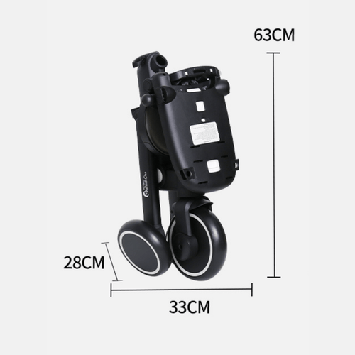 Foryourlittleone Xplor Ultimate 6 in 1 Foldable Trike - Jet Black (10m-4y)