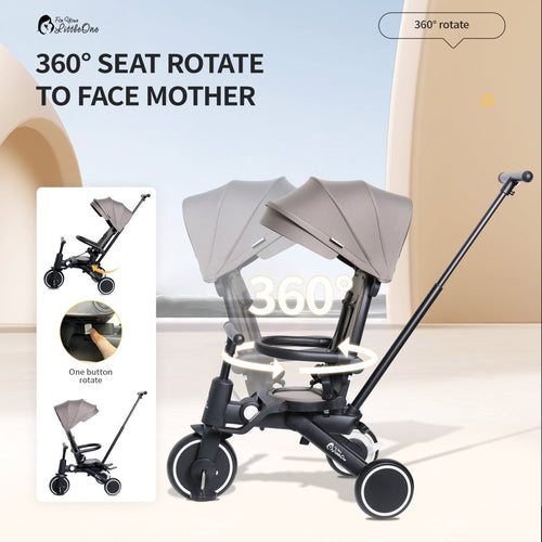 Foryourlittleone Xplor Ultimate 6 in 1 Foldable Trike - Pastel Pink (10m-4y)