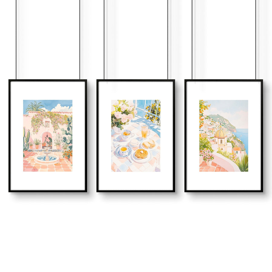 Framed Art Prints | Set of 3 Beach Decor Wall art Prints