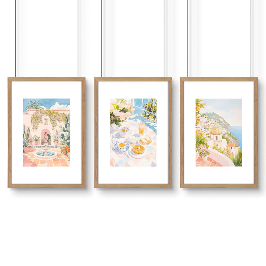 Framed Art Prints | Set of 3 Beach Decor Wall art Prints