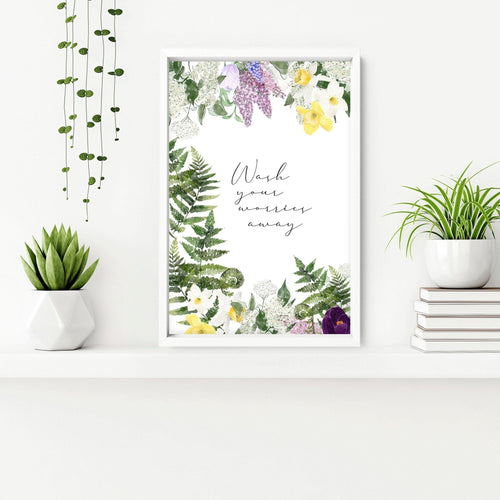 Framed bathroom prints | set of 2 wall art prints