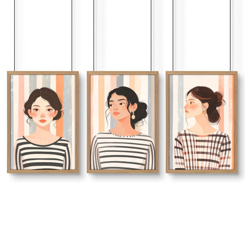 Framed Bedroom Wall Art | Set of 3 Bohemian Wall art Prints