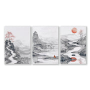 Framed Gallery Wall | Set of 3 Asian Inspired Wall art Prints