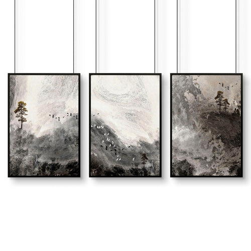 Pictures for Office | Framed Landscape Print Set of 3