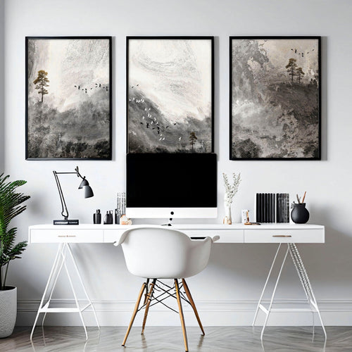 Pictures for Office | Framed Landscape Print Set of 3
