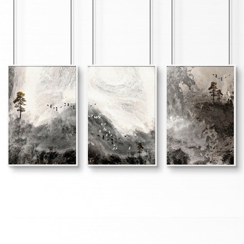 Pictures for Office | Framed Landscape Print Set of 3