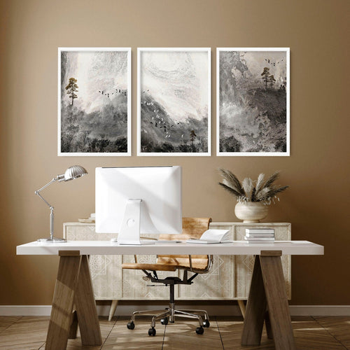 Pictures for Office | Framed Landscape Print Set of 3