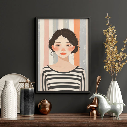 Framed Pictures For The Living Room | Set of 3 Boho Women Wall art Prints
