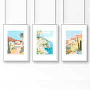 Framed Posters | Set of 3 Beach Decor Wall art Prints
