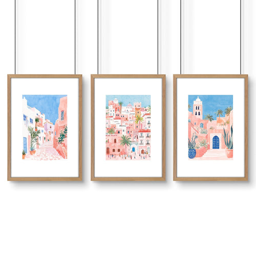 Framed Prints Art | Set of 3 Beach Decor Wall art Prints