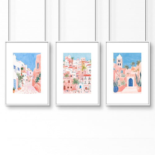 Framed Prints Art | Set of 3 Beach Decor Wall art Prints