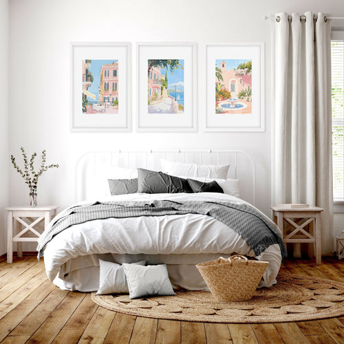 Framed Wall Art Large | Set of 3 Beach Decor Wall art Prints