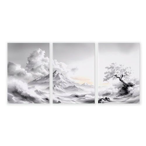 Framed Wall Art Sets of 3 | Set of 3 Asian Inspired Wall art Prints