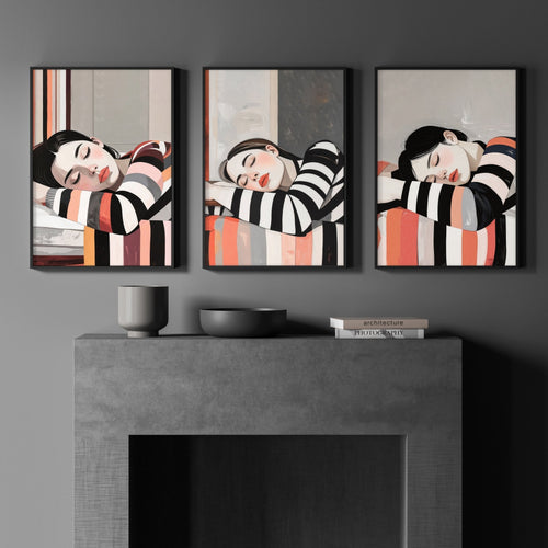 Frames Poster | Set of 3 Boho Women Wall art Prints