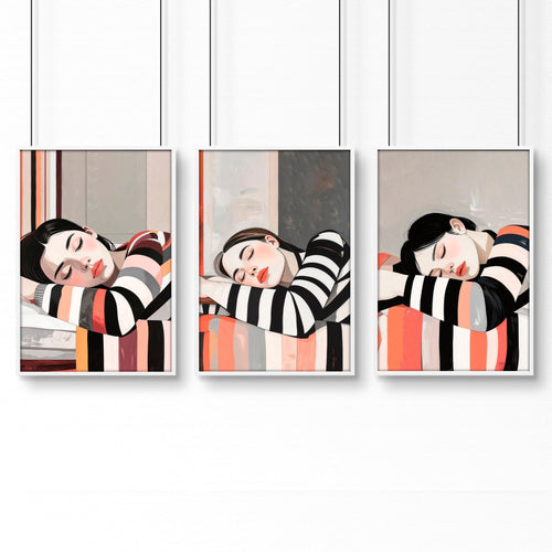 Frames Poster | Set of 3 Boho Women Wall art Prints