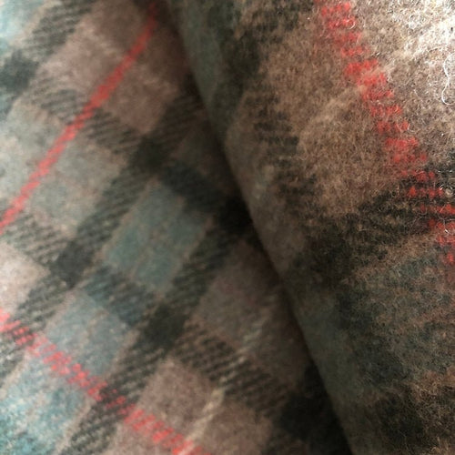 Fraser Hunting Recycled Wool Blanket in Soft Tartan Check