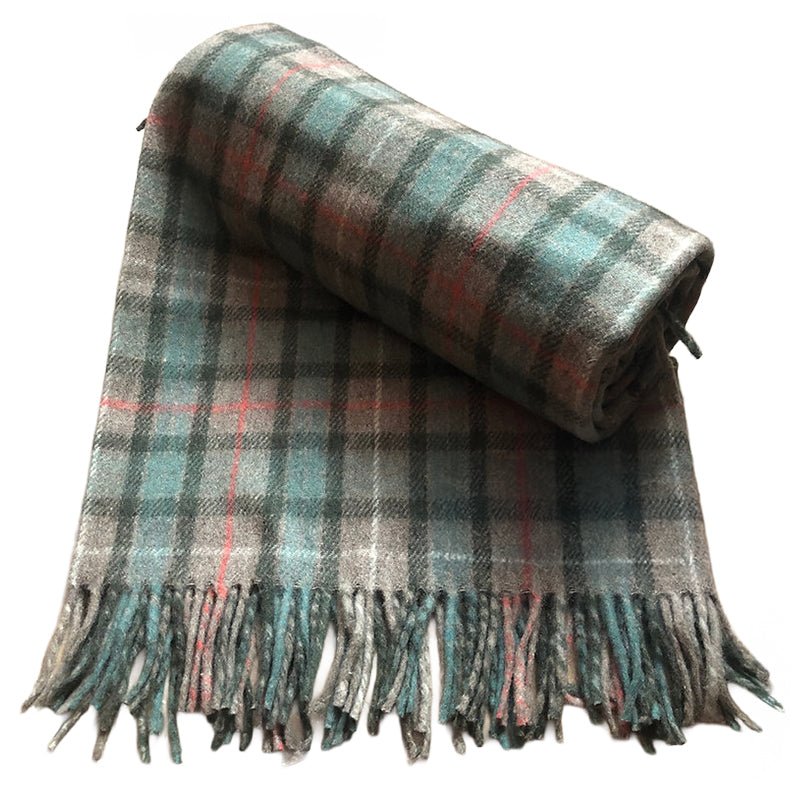 Fraser Hunting Recycled Wool Blanket in Soft Tartan Check