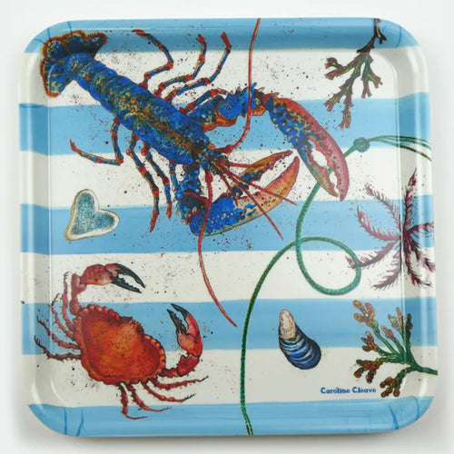 FRUITS OF THE SEA SQUARE TRAY   BY EMMA BALL