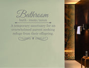 Funny Bathroom Wall Quote Sticker