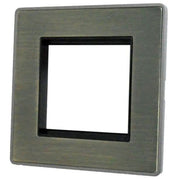 Caradok Screwless Premium Vintage Brass Metal 1 Gang Module Plate