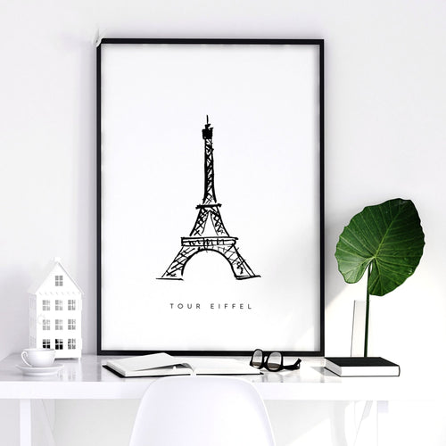 Gallery Wall Framing | Set of 3 Paris Landmarks Wall art Prints