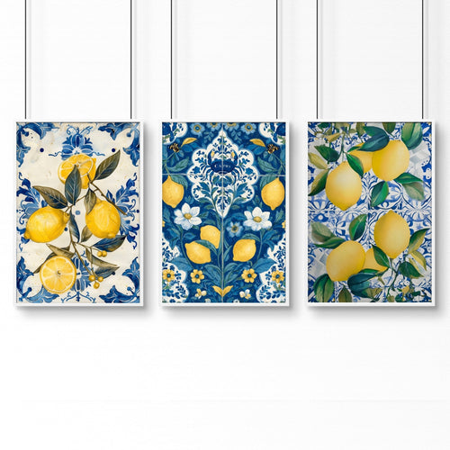 Gallery Wall In Kitchen | Set of 3 Italian Lifestyle Wall art Prints