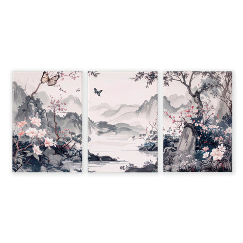 Gallery Wall Prints | Set of 3 Chinoiserie Wall art Prints