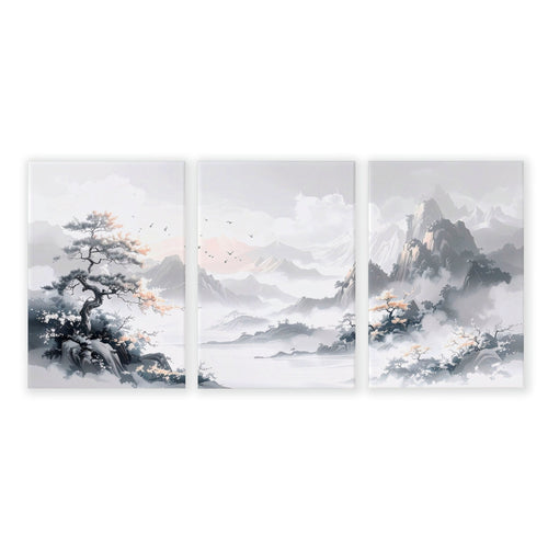 Gallery Wall Set | Set of 3 Asian Inspired Wall art Prints