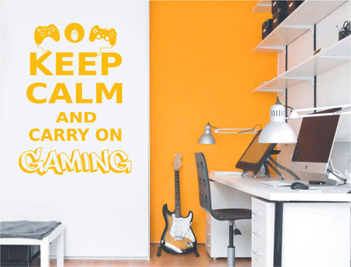 Keep Calm and Carry On Gaming Wall Sticker