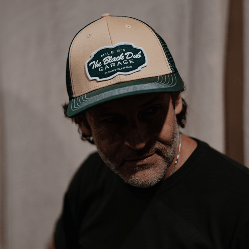 Green & Beige Black Dub Garage Trucker Hat