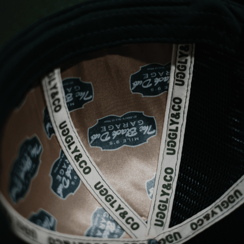 Green & Beige Black Dub Garage Trucker Hat